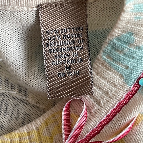 I.e. Cardigan Womens Floral Funky Button Up Cardigan Size M Colorful - Picture 13 of 14